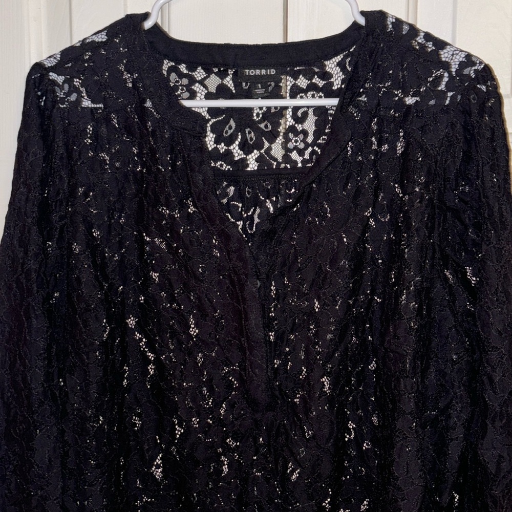 Torrid Black Lace Top